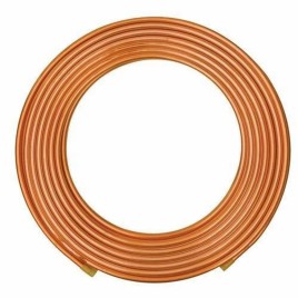 Polished Copper Tubing Coil, Round