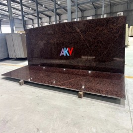 Polished Multi Brown Granite Slab, Flooring, Thickness: 17 mm