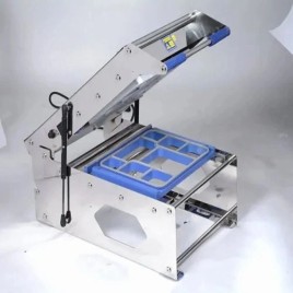 Polypropylene 8 Portion Meal Tray Sealing Machine, Capacity: 400 Trays/hr