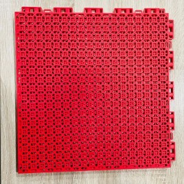 Polyvinyl Chloride (PP) Red Interlocking PP Tile