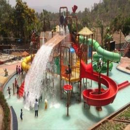 Pool Yellow Water Park Slide