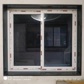 Powder Coating 6 mm Modern UPVC Sliding Window, For Home, 3x2.5 Feet