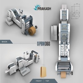 PRAKASH Fully Automatic Square Bottom Paper Bag Making Machine