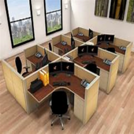 Pre laminated board. Brown Wooden Modular Work Station, For Office
