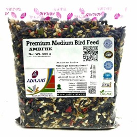 Premium Medium Bird Feed (500g), Packaging Type: Packet, Packaging Size: 22 x 20 x 3 Cm