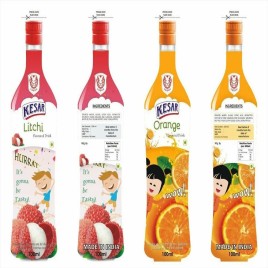 Printed Bottle Shape Juice Pouch