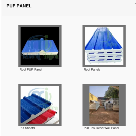 PUF Color Coated Polyurethane Sandwich Panel, For Roof, 1000mm Width
