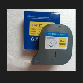 PUTY PT-912Y Label Tape 12mm Black on Yellow