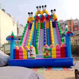 PVC 22x26 Feet 5 Line Mickey Mouse Inflatable Bounce