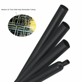 PVC Black Rubber Heat Shrinkable Sleeves, Size: 2 mm, For Industrial