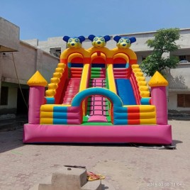 PVC Coated Fabric 3 Line Fun Mickey Mouse Inflatables Bouncy Castle