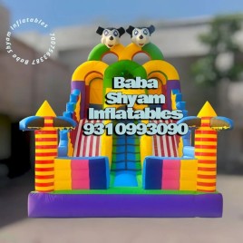 PVC Coated Fabric 3 Seliding Fun Inflatables Bouncy Castle