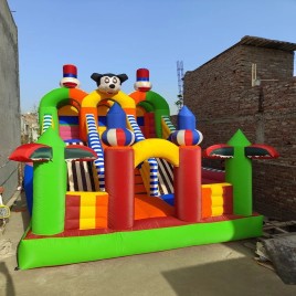 PVC Coated Fabric Fun Fair Mickey Mouse Bouncy Castle