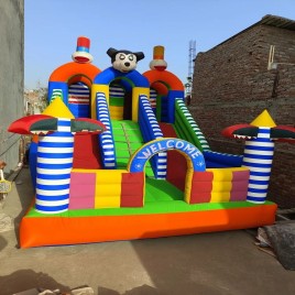 PVC Coated Fabric Fun Fair Mickey Mouse Bouncy Castle
