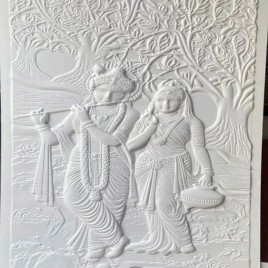 Radha Krishna Wall Panel, Thickness: 50