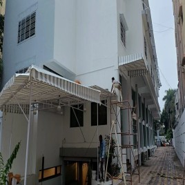 Rectangular Blue Canopy For Window, For Advertisement