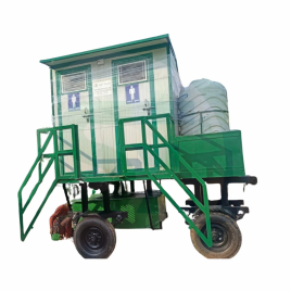 Rectangular Double Compartment FRP Toilet Cabin, Size: 5 x 4 x 9 Feet (L X B X W)