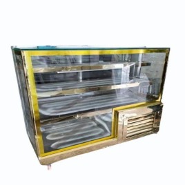 Rectangular Hot & Cold 3 Shelves Stainless Steel Cake Display Counter