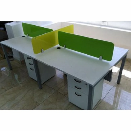 Rectangular Metal Desk Type Sharing Work Station, For Office