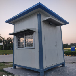 Rectangular Mild Steel Prefab Portable Secuirty Cabin