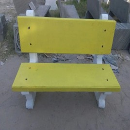 Rectangular Outdoor Concrete Garden Bench