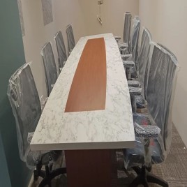 Rectangular Particle Board Conference Table, Without Storage