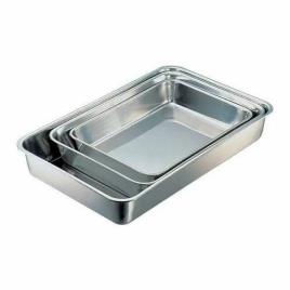 Rectangular Pressed S.S. Trays With Or Without Cover, For Hotel/Restaurant, Polished
