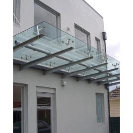 Rectangular Stainless Steel Glass Canopy