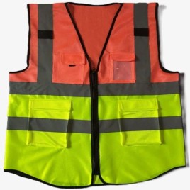 Red and green 150 GSM Reflective Safety Vest, For Construction