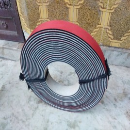 Red Leather Sandwich Belt, R4A10, 4Ply
