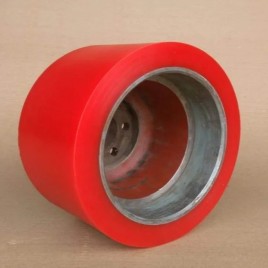 Red Polyurethane Pallet Truck Wheel