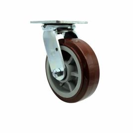 Red PU Caster Wheel