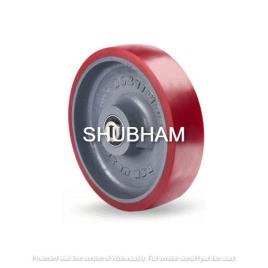 Red SS Castor PU Lockable Wheel
