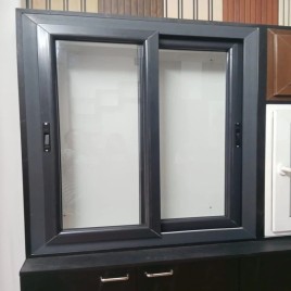 Reflective Glass UPVC Two Track Sliding Window