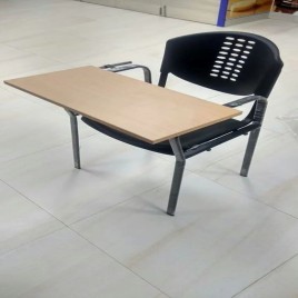 Remtech Black Study Chair With Writing Pad, For School And Collage