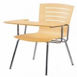 Remtech Brown Wooden Writing Pad Chair