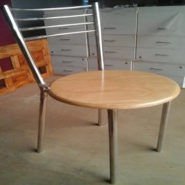 Remtech Metal Cafeteria Chair with Chrome Plated, for Restaurant