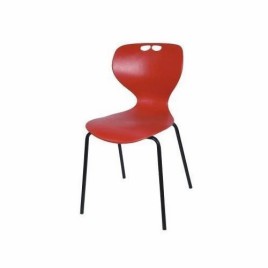Remtech Red Plastic Cafeteria Chair
