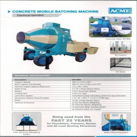 Reverse Drum Mixer Electric Engine ACME RM800 Reversible Concrete Mixer, Drum Capacity: 600 L, for Construction