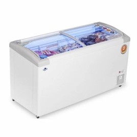 Rockwell Sliding Door 550 Liters Inclined Curved Glass Top Freezer