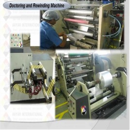 Rotofab Stainless Steel Doctoring Rewinding Machine, Production Capacity: 800KG