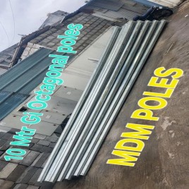 Round 10 Meter GI Octagonal Pole, For Outdoor
