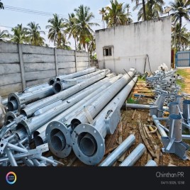 Round 12 Mtr High Mast Pole, For Highway