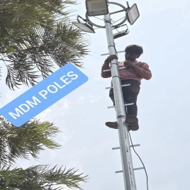 Round 9 MTR MINI HIGH MAST POLE, For Outdoor