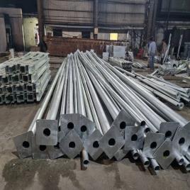 Round GI Swaged Tubular Pole, For Outdoor, 12m