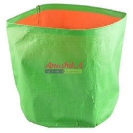 Round Green Hdpe Grow Bags 12x12, For Terrace Gardening