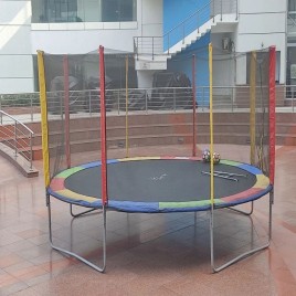 Round Iron Kids Jumping Trampoline