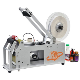 Round Semi-Automatic Sticker Labeling Machine