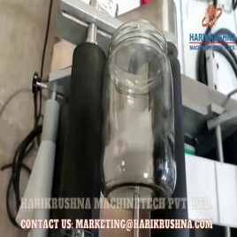 Round Semi-Automatic Sticker Labeling Machine