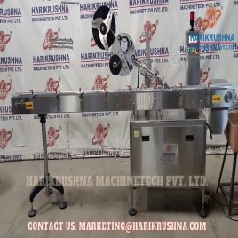 Round Top and Bottom Sticker Labeling Machine, For Industrial